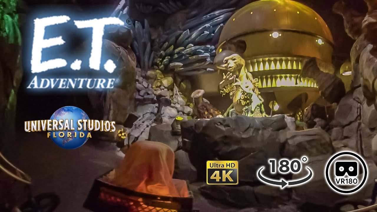 VR 180 4K E T  Adventure On Ride Low Light Ultra HD POV Universal Studios Florida Orlando 2021 01 03