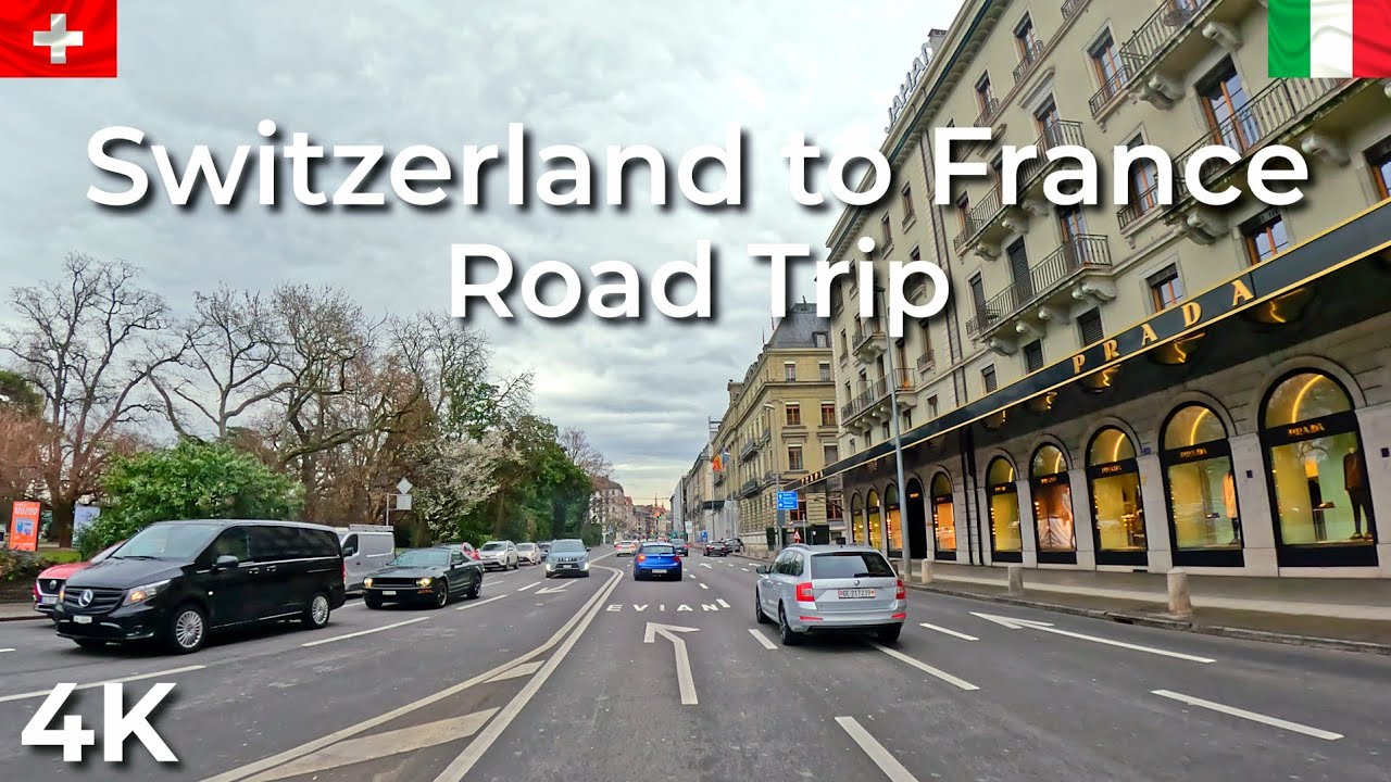 Switzerland to France Road Trip | Geneva 🇨🇭 to Yvoire 🇫🇷 4K Drive
