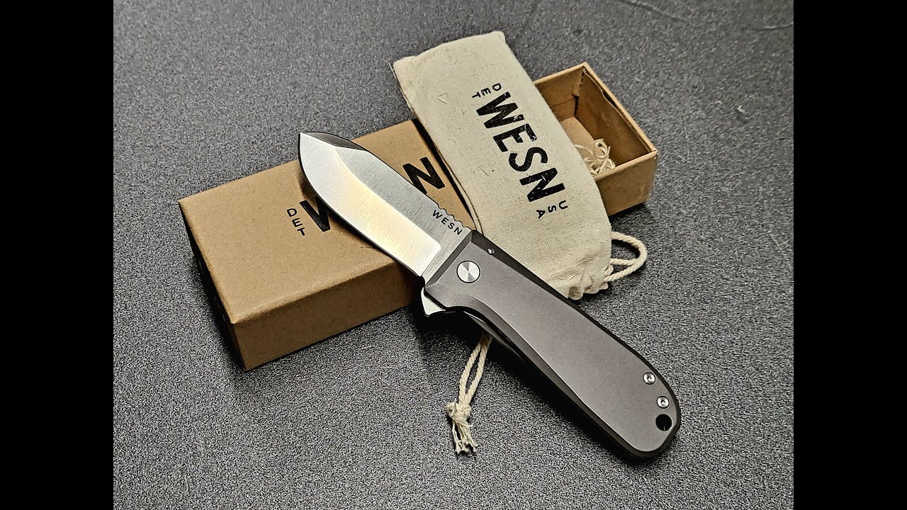WESN Allman Frame Lock Titanium S35VN   unboxing