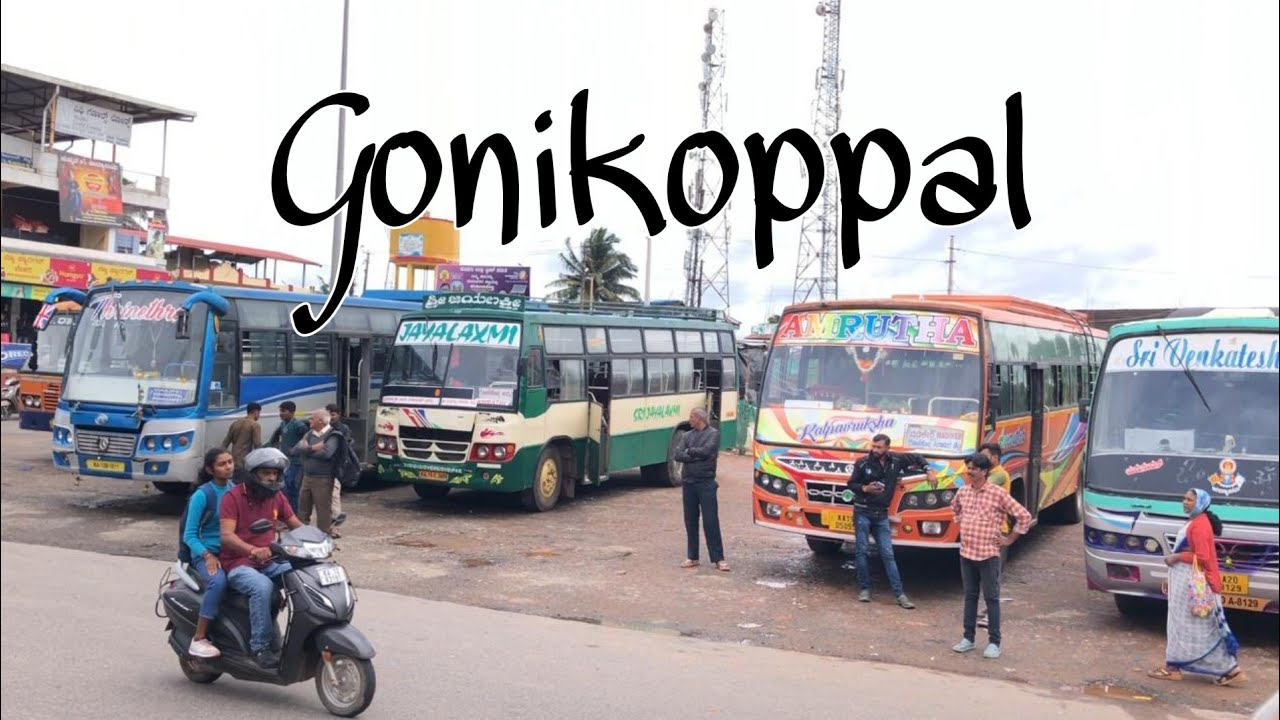 Gonikoppal Town Visit in November | KSRTC Bus Ride in Coorg