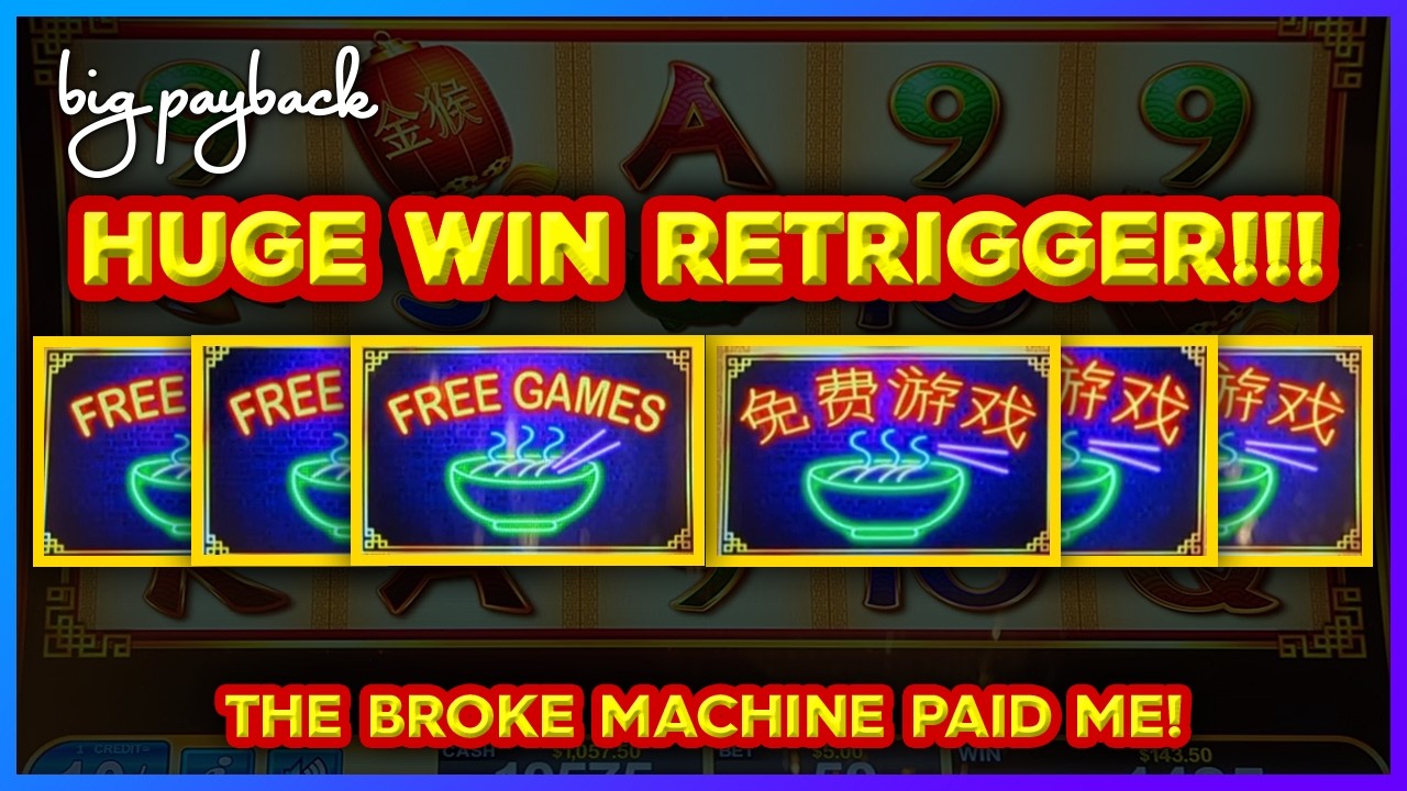 HUGE RETRIGGER on Ultimate Fire Link Ultra Bank Slots!