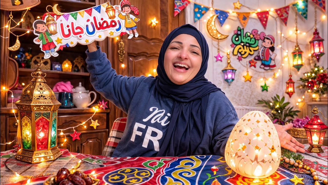 واخيراً زينا البيت بزينة رمضان 🌙 بعد ما خلص🤲