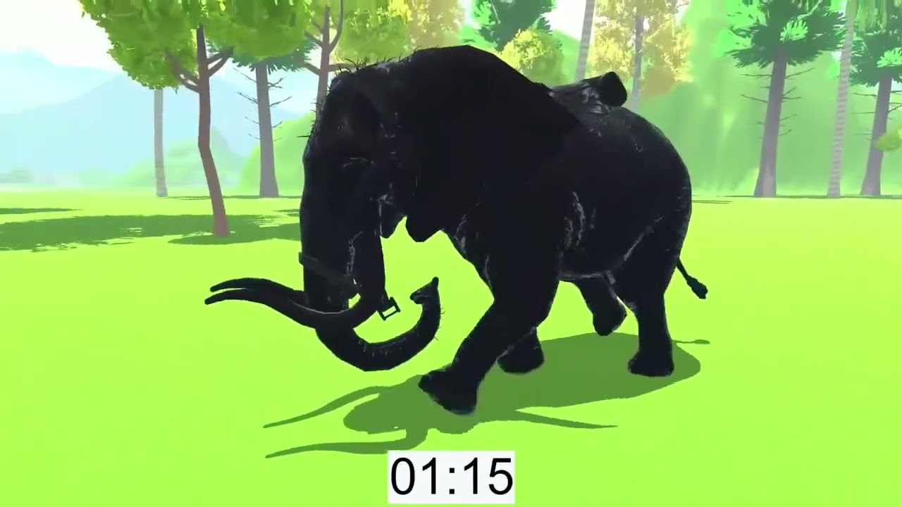 Near Threatened Colored Animals Rhino  Speed Race in Planet Zoo