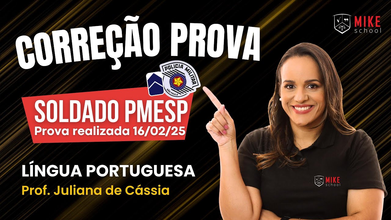 Língua Portuguesa | Soldado POLÍCIA MILITAR | São Paulo 2025 - FGV | Correção Língua Portuguesa
