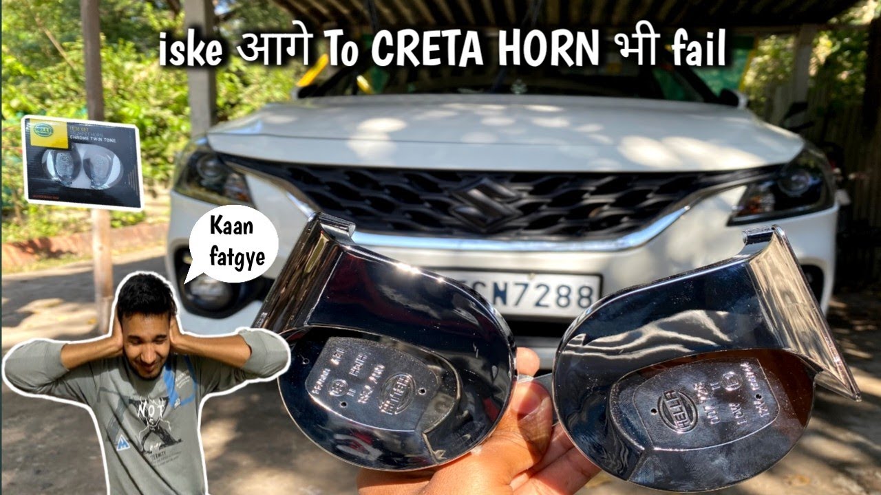 Installed Creta Type Horn In My Baleno. #chromehorn. DIY