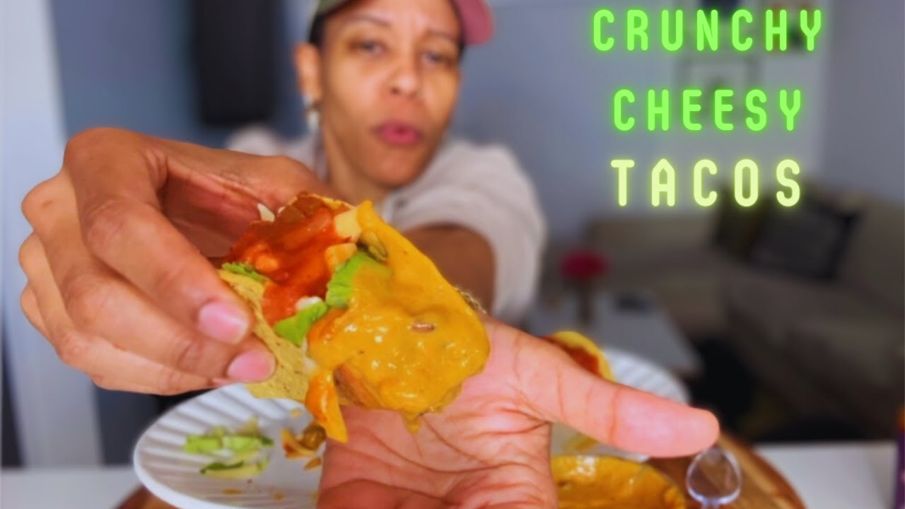 CRUNCHY TACOS DIPPED IN CHEESE SAUCE | *SUBSCRIBER SUGGESTED MUKBANG*