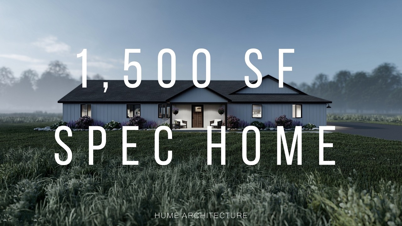 1,500 SF Modern Ranch Spec Home | Smart Floor Plan & Design Highlights