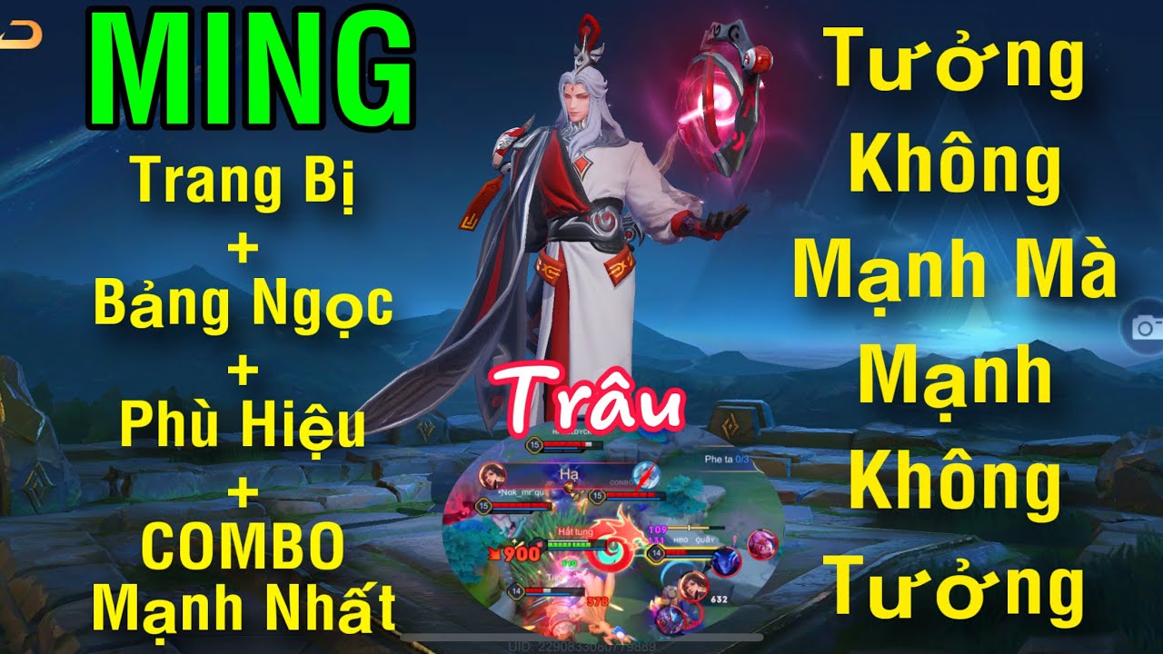 MING Liên Quân || Trang Bị + Bảng Ngọc và Phù Hiệu MẠNH NHẤT - Cách Chơi và COMBO Hiệu Quả