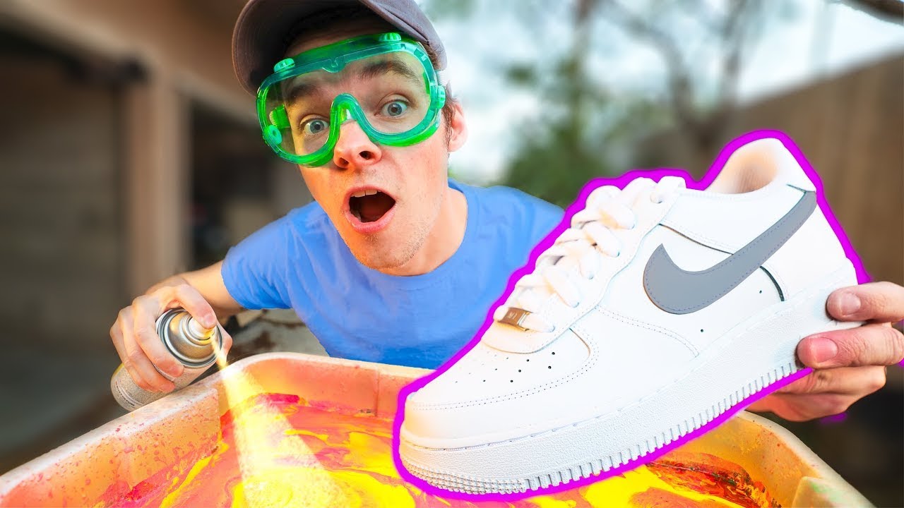 Hydro Dipping NIKE SHOES and GIVING THEM AWAY!!