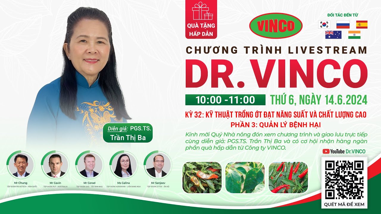 DR. VINCO KỲ 32 ''KỸ THUẬT TRỒNG ỚT ĐẠT NĂNG SUẤT VÀ CHẤT LƯỢNG CAO