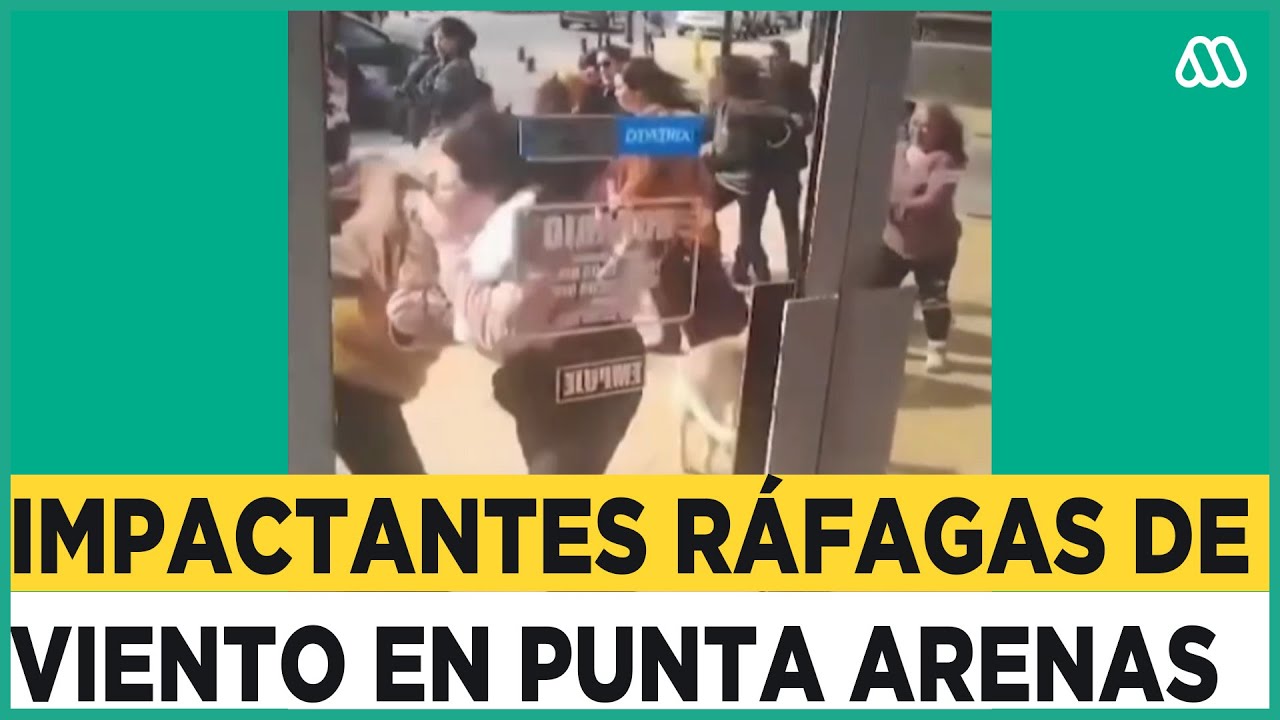 Impactantes imágenes de ráfagas de viento en Punta Arenas