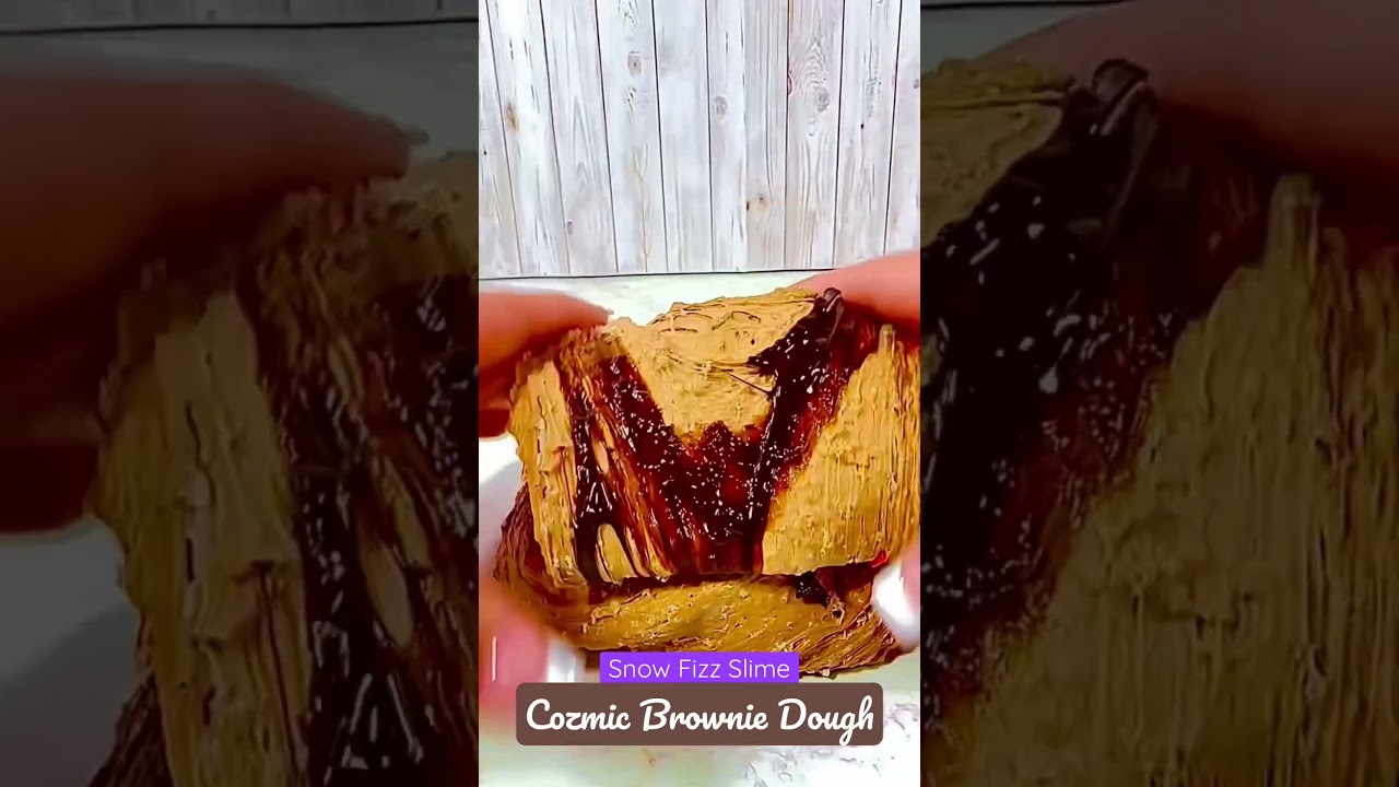 Slime Shop ~ Cozmic Brownie Dough Snow Fizz Slime #shorts # slimes