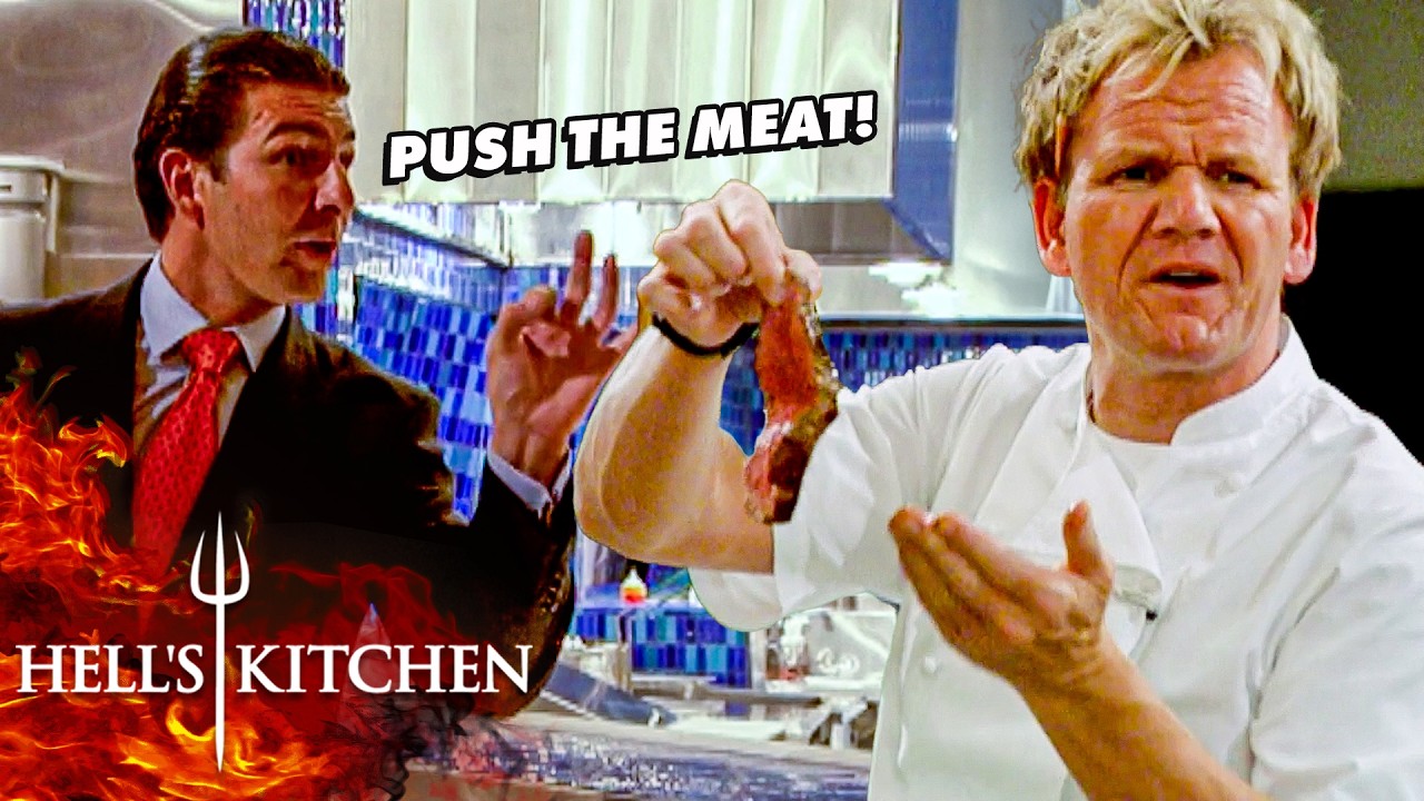 Chef Argues With Ramsay While Jean-Philippe Desperately Tells Waiters to Push Meat | Hell's Kitchen
