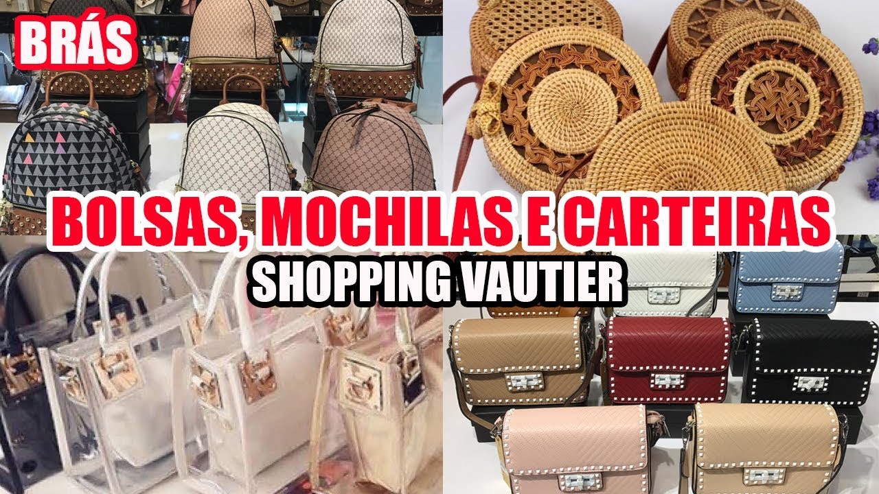 BRÁS - BOLSAS, MOCHILAS E CARTEIRAS BARATAS NO SHOPPING VAUTIER - TRANSPARENTES, PALHA, TAXAS