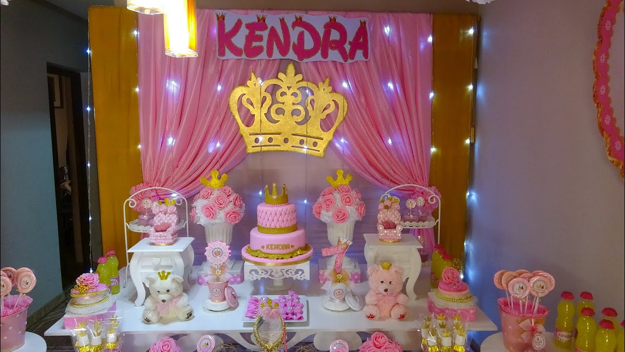 Decoración de fiesta tema Corona, reina, princesa, torta, bocaditos, cumpleaños para niñas