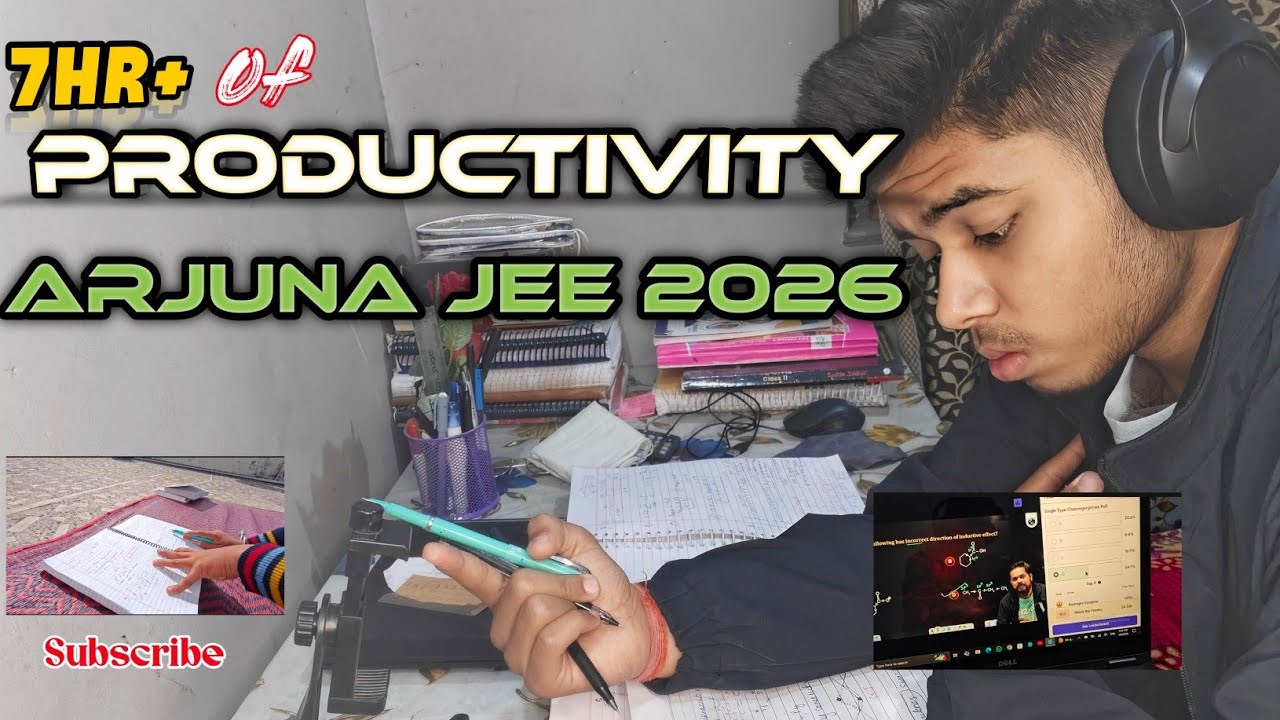 7 Hours of Productivity | Organic Chemistry, Physics Live Class & Maths
