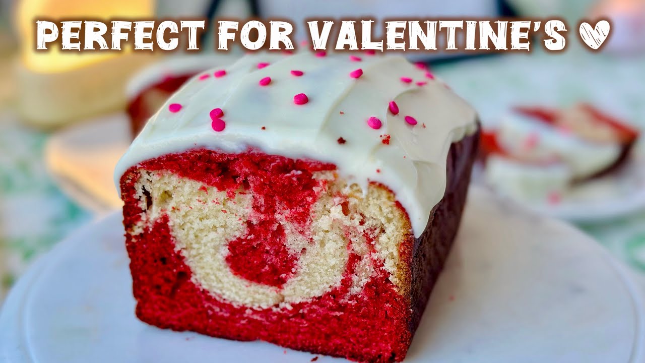 Valentine’s Red Velvet Marble Cake | Soft, Buttery & Homemade / bake with me
