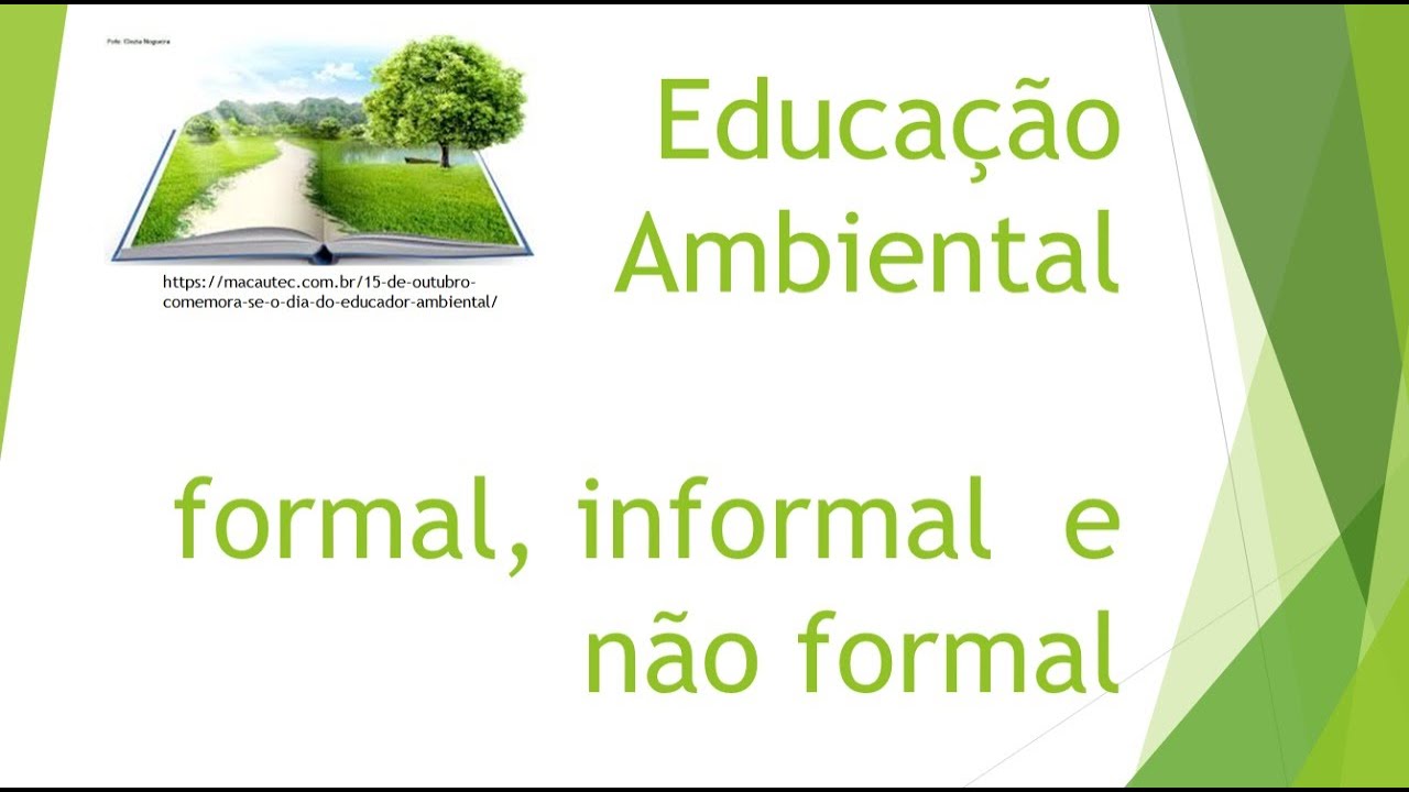 Educação ambiental formal, informal e não-formal