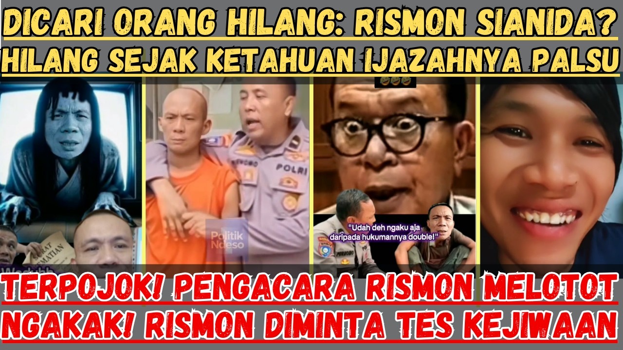 Dicari Orang Hilang Rismon Sianida? Hilang Sejak Ketahuan Ijazahnya Palsu | Pengacara Rismon Melotot