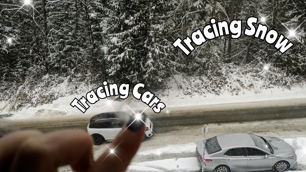 ASMR Tracing Cars From the Window and Watching the Snow Fall (very relaxing)