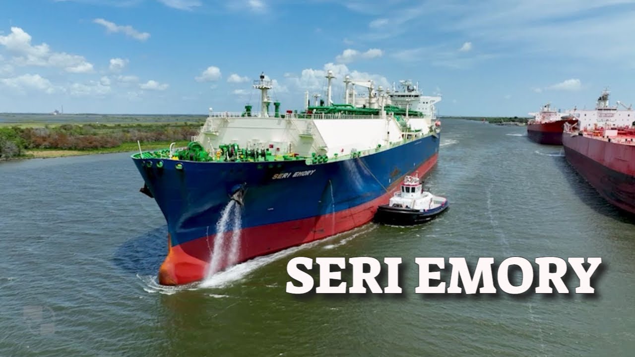 American Eagle Tankers Seri Emory Passing by the Eagle Kangar Port Neches Texas