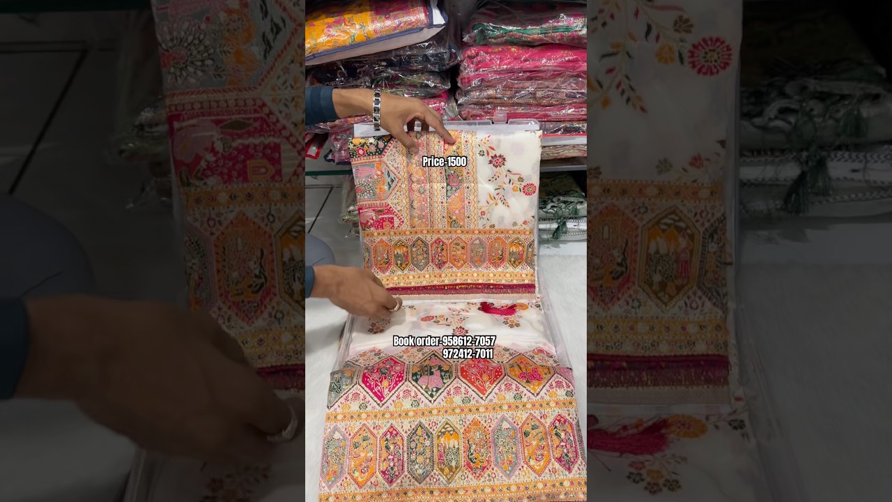 A very beautiful pure pasmina silk white colour Sarees #trending #fashion #reels #youtube #fancy ￼
