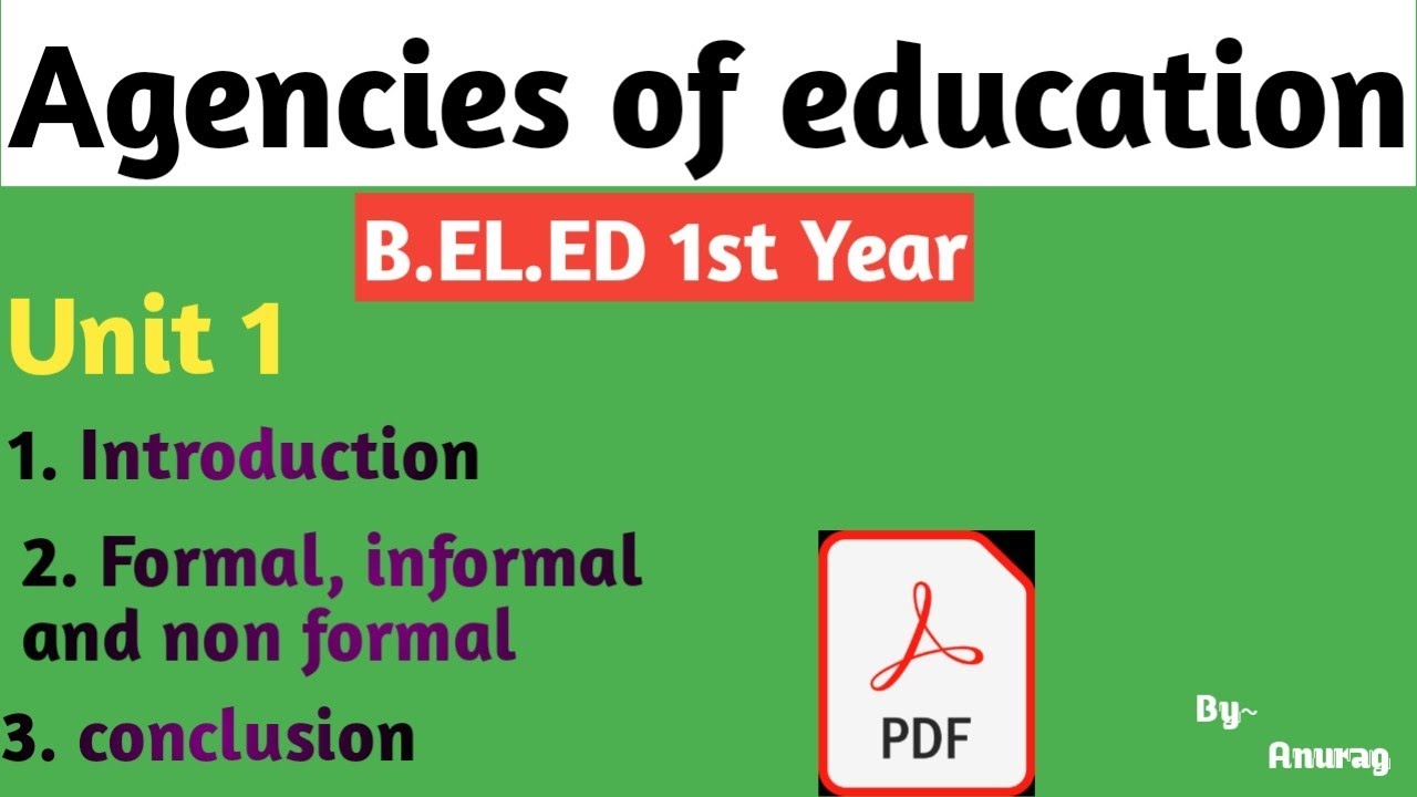 Agencies of education  #beled (औपचारिक ,अनौपचारिक ,निरौपचारिक शिक्षा,)