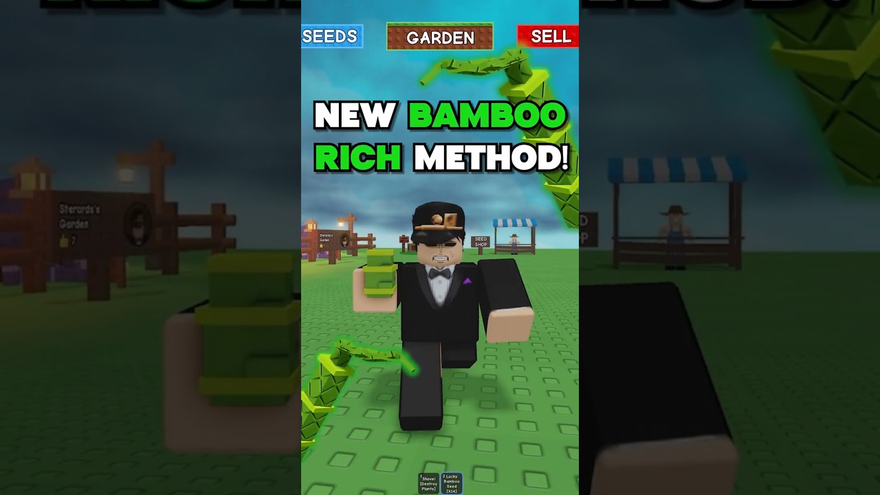 NEW Lucky Bamboo Method is INSANE! 🤑  #growagarden