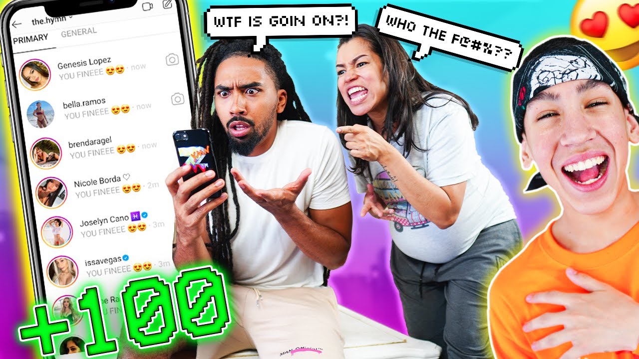 I Hacked My Dads IG & SLIDE in 100 GIRLS DMs!! MOM FINDS IT 😳 | The Family Project