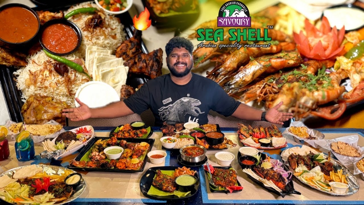 GRAND FEAST !! Arabian Mandi Thali 🔥 at SEA SHELL Restaurant | Foodie Prabu
