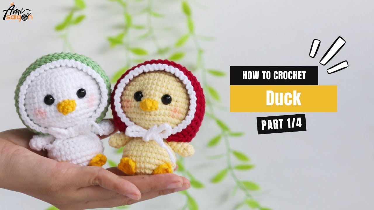 #590 | Duck Amigurumi (1/4) | How To Crochet Dolls Amigurumi | @AmiSaigon