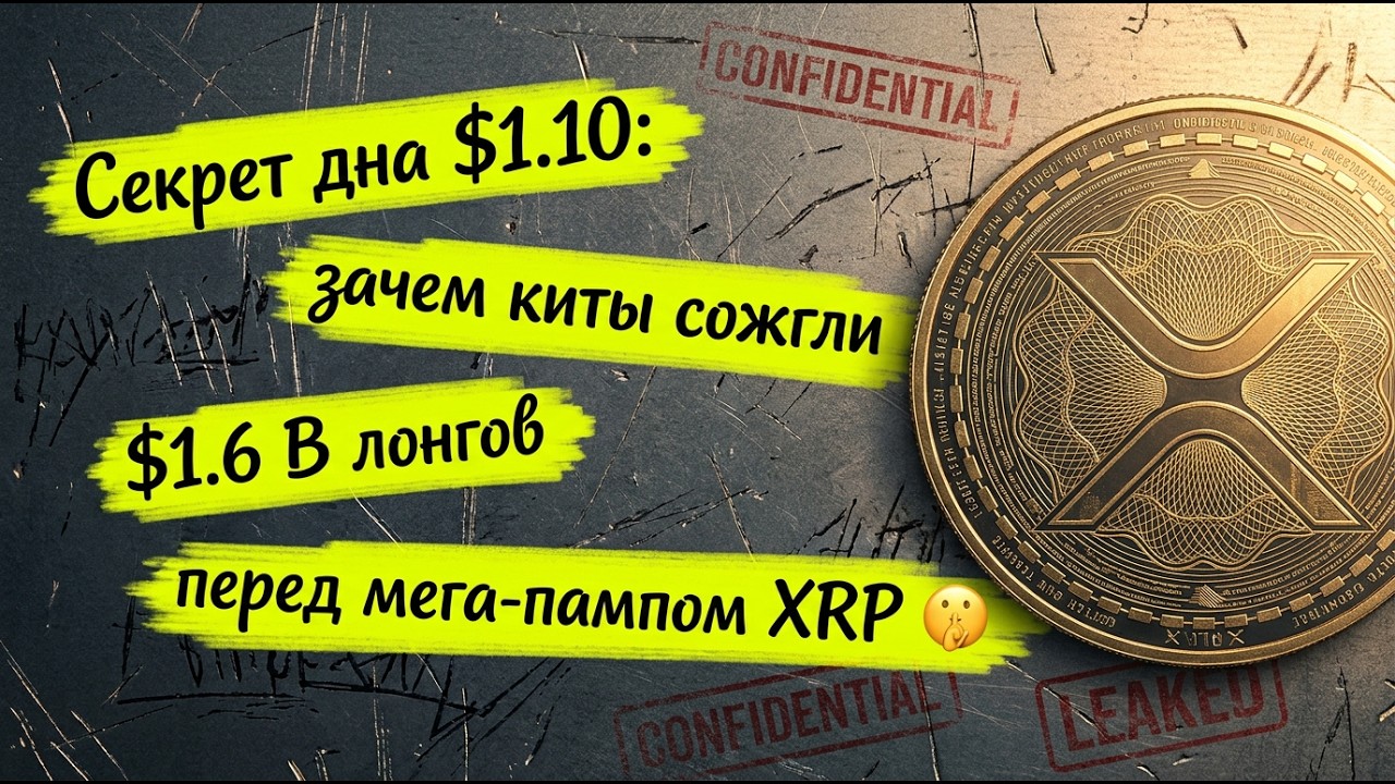 Секрет дна $1.10: зачем киты сожгли $1.6 B лонгов перед мега-пампом XRP 🤫