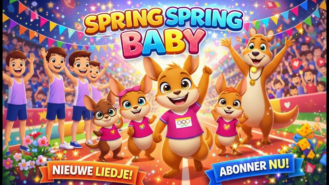 Spring Spring Baby Remix 🎵 | Nieuw Kinderliedje 2026 | Milo de Kangoeroe Rent & Wint! #welotoonsnl