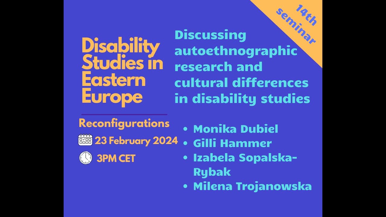 Discussing autoethnographic research and cultural differences in disability studies