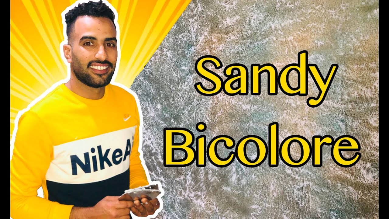 Application du produit sandy bicolore شرح مبسط لتطبيق ديكور ساندي بيكولو