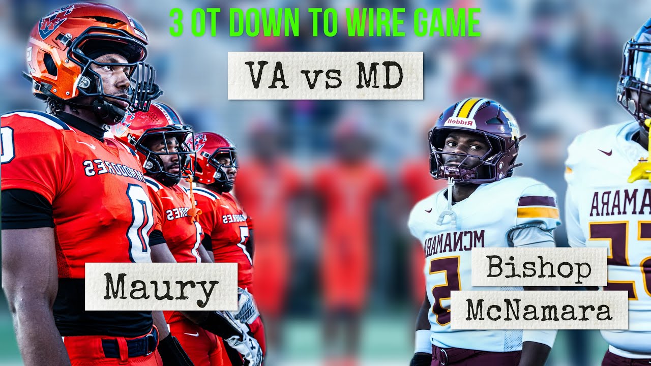 Maury vs Bishop McNamara (VA vs MD)  3OT Thriller! 🔥🎥 MUST WATCH | Ike Simmons Game Breaking Defense