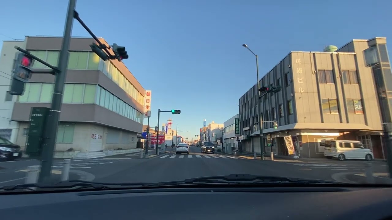 Driving Through Japan’s New Year Silence | Gentle Ambient Music 古河～レイクタウン