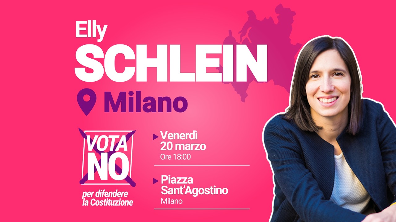 Vota NO per difendere la Costituzione. Elly Schlein a Milano