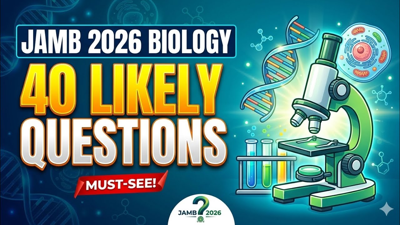 40 вероятных вопросов по биологии для экзамена JAMB 2026 | Наберите 300+ баллов на UTME | Бесплат...