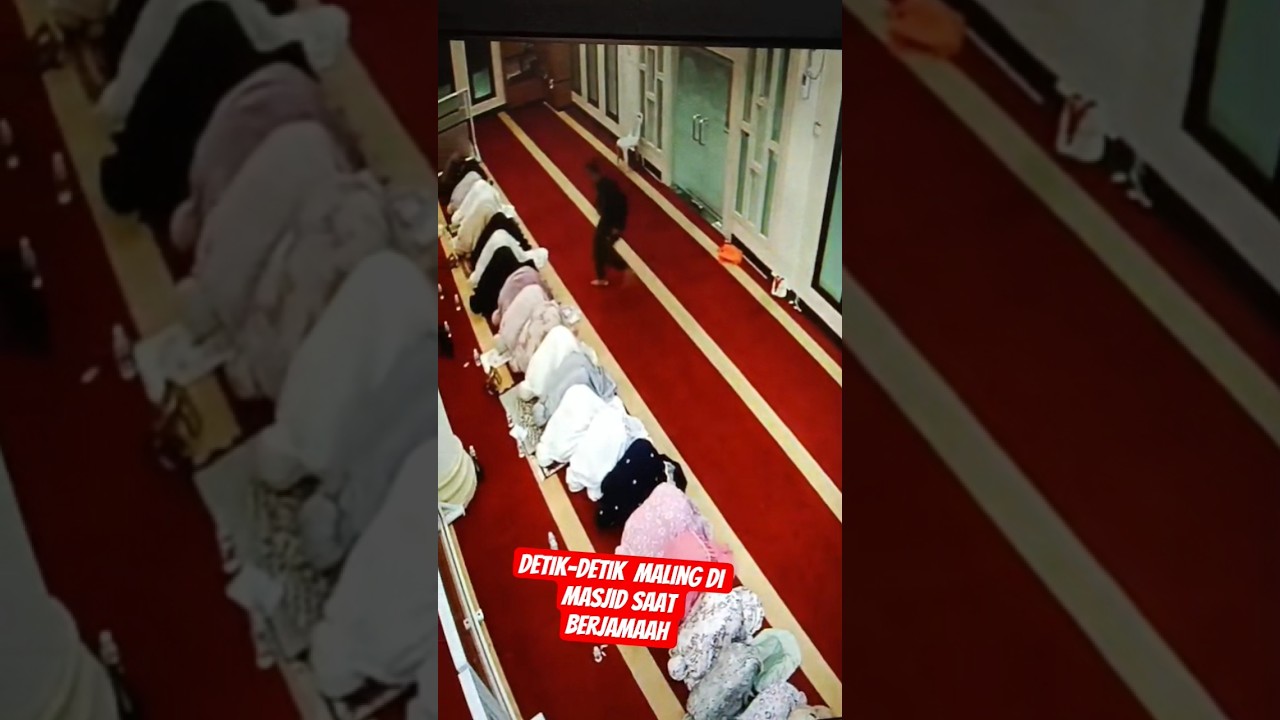 Moments When a Thief Steals at the Mosque During Congregational Prayer #news #viralshorts