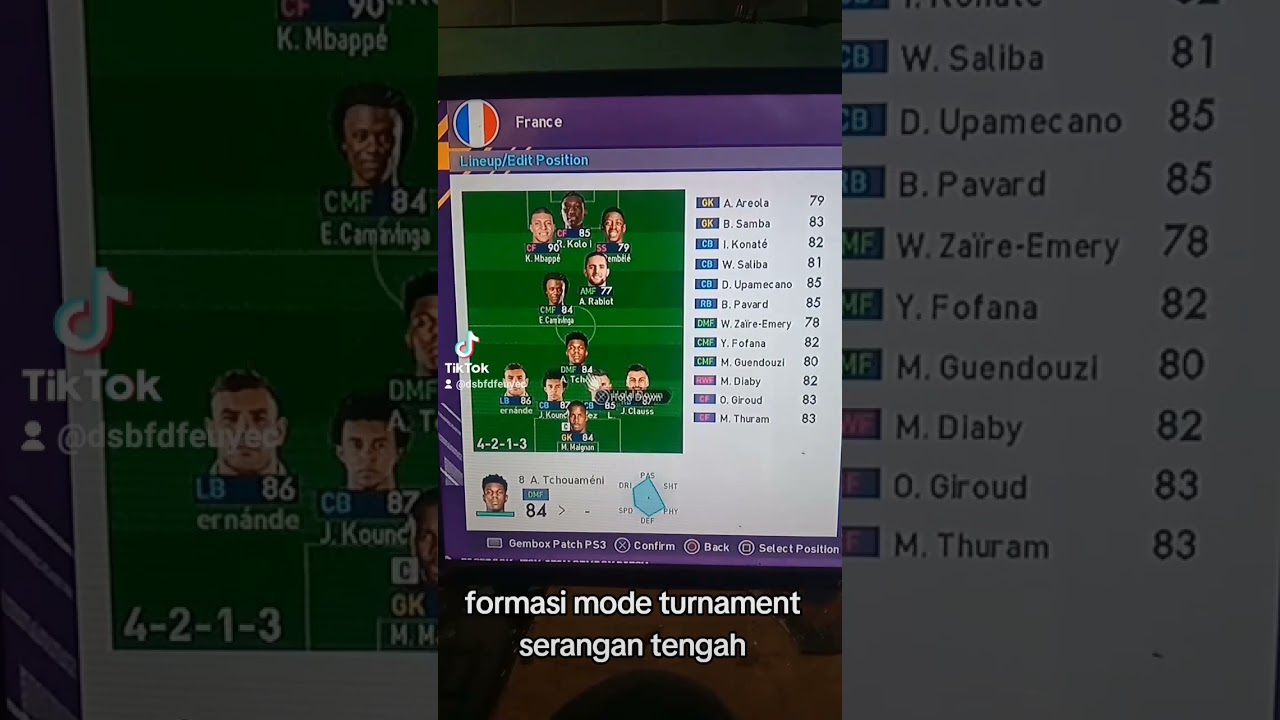 formasi spesial prancis #pes2018 #football #seputarps3 #ps3 #footballmatch #formasi #mbappe