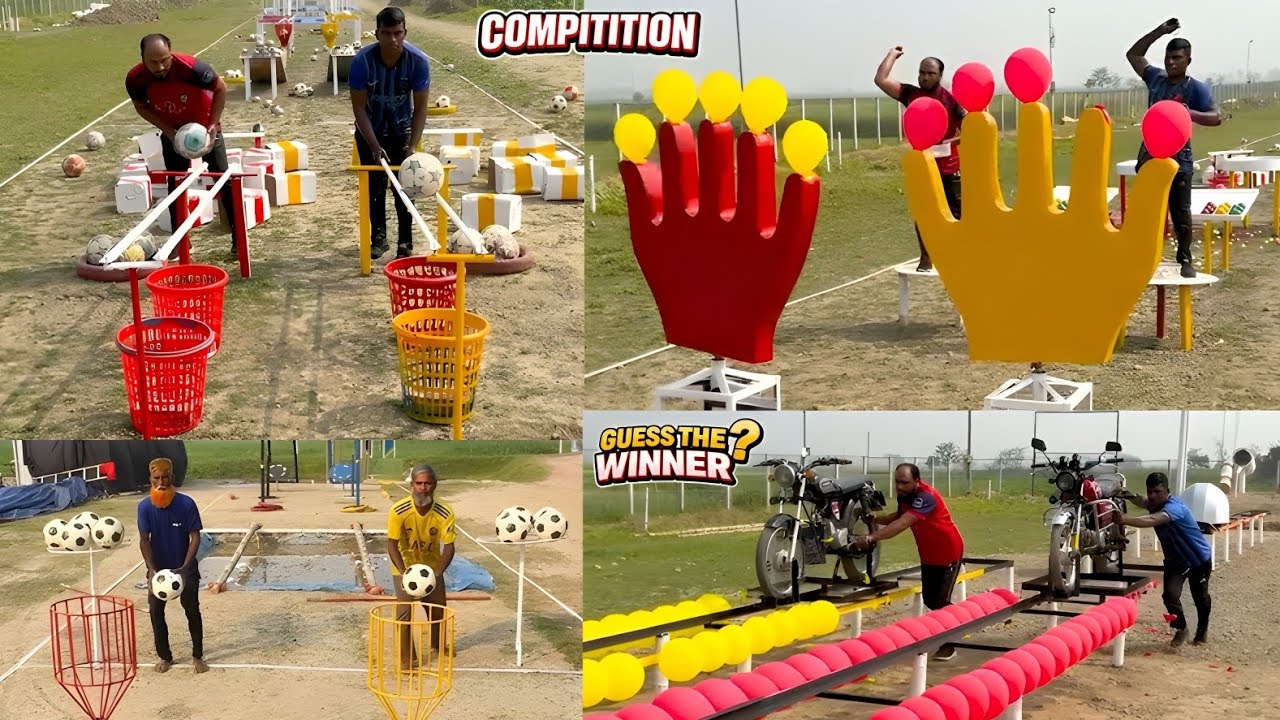 Football Showdown Meets Balloon Popping Challenge 🔥| Who Will Be the Winner 🤔/ Sahil Challenge