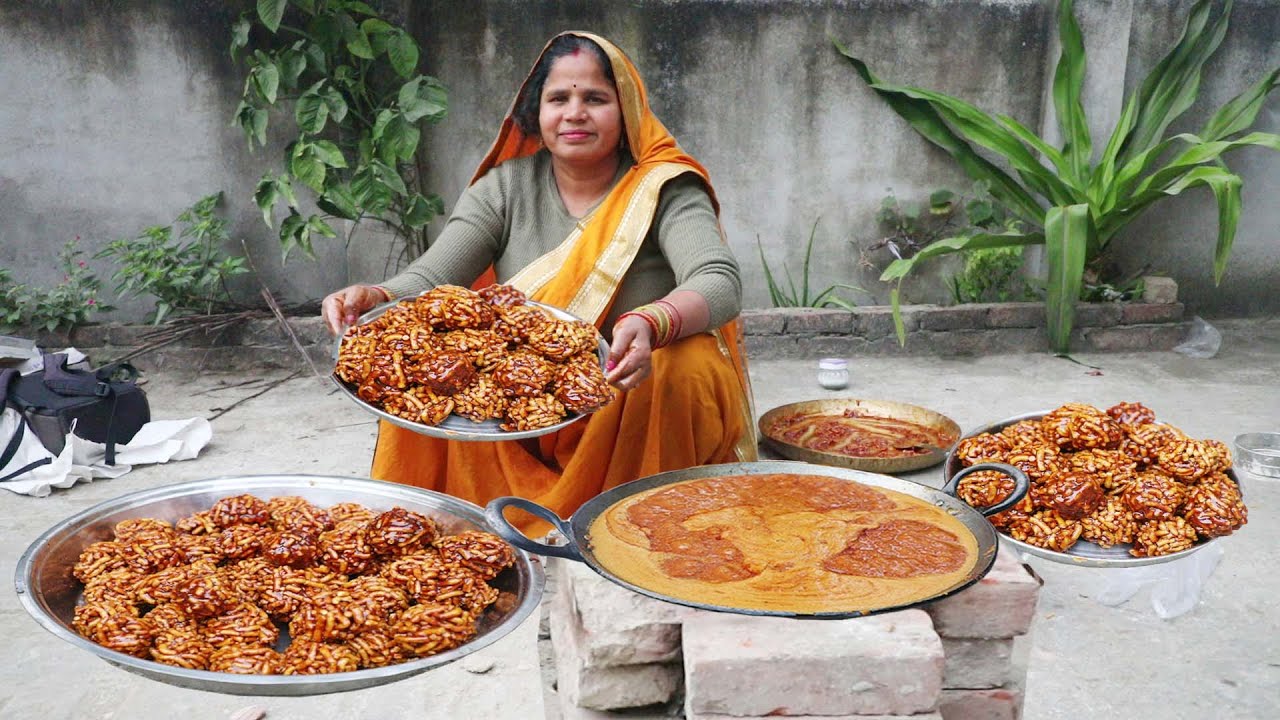 मकर संक्रांति के त्यौहार पर बनाये सेव और गुड़ के लड्डू || Besan ke sev aur gud ke laddu