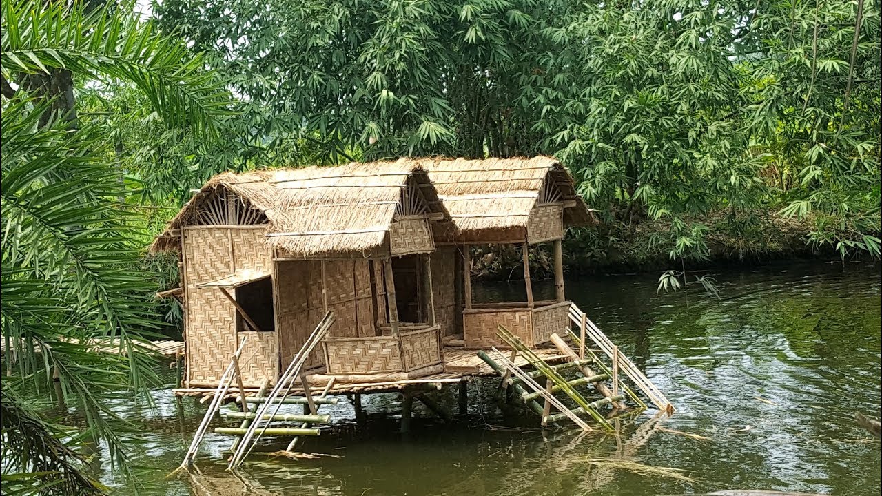 Swimming Pool House Making By Smart Village Boys - Build House On Fish Farming Ponds Water