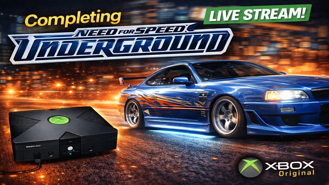 LIVE: 🔴Completing Need for Speed Underground LIVE on Original Xbox | Full Career Playthrough