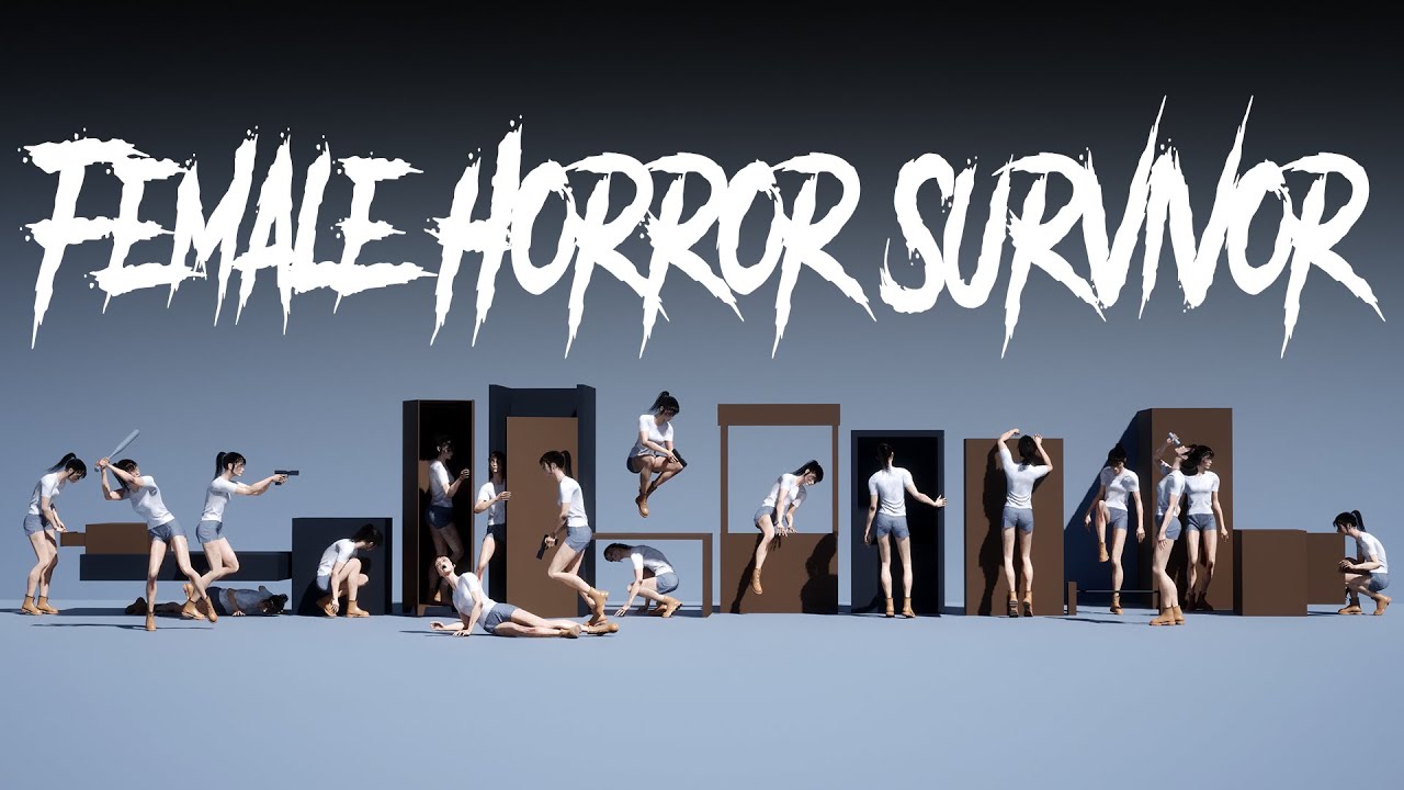 Female Horror Survivor animations for Unreal Engine
