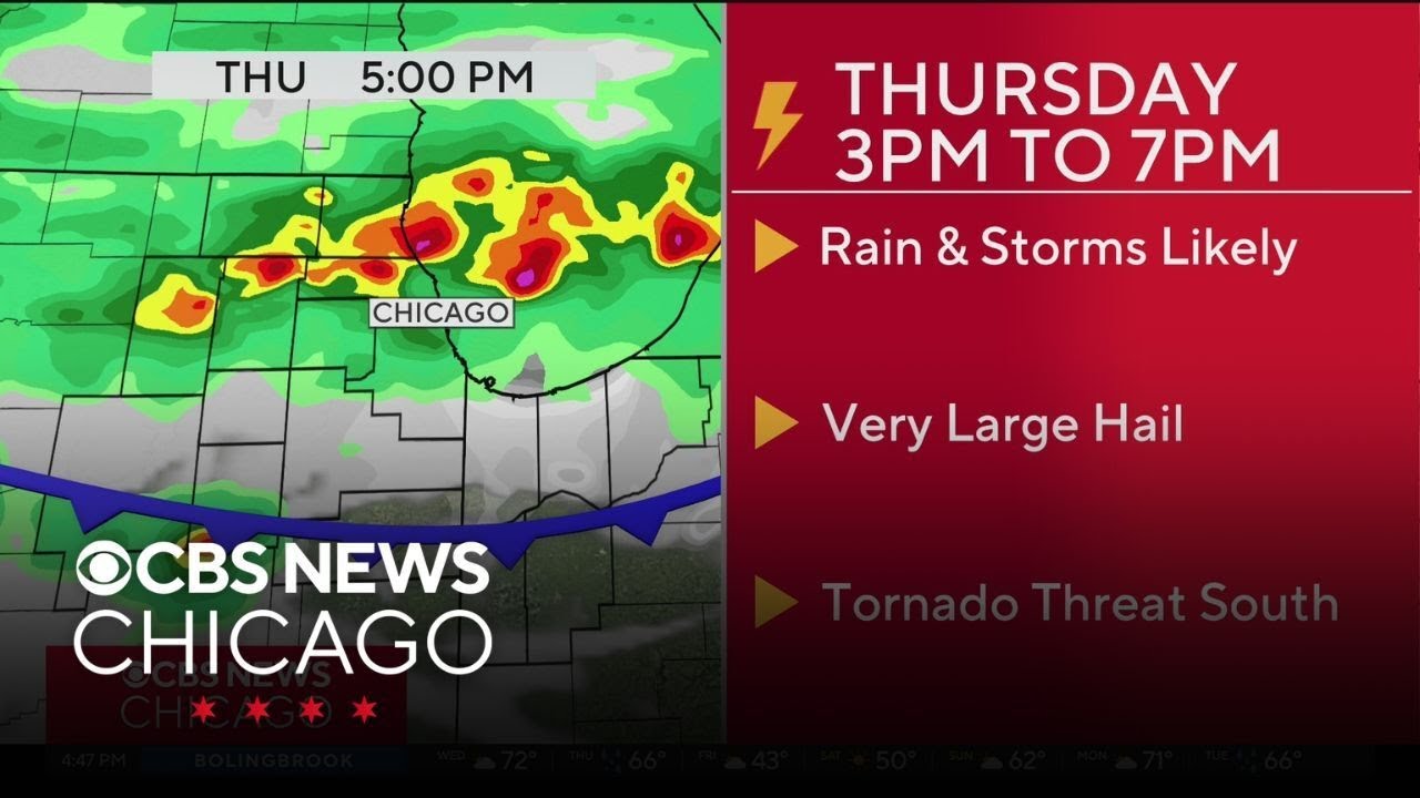 Chicago weather: Mild and breezy Wednesday evening; storms on Thursday
