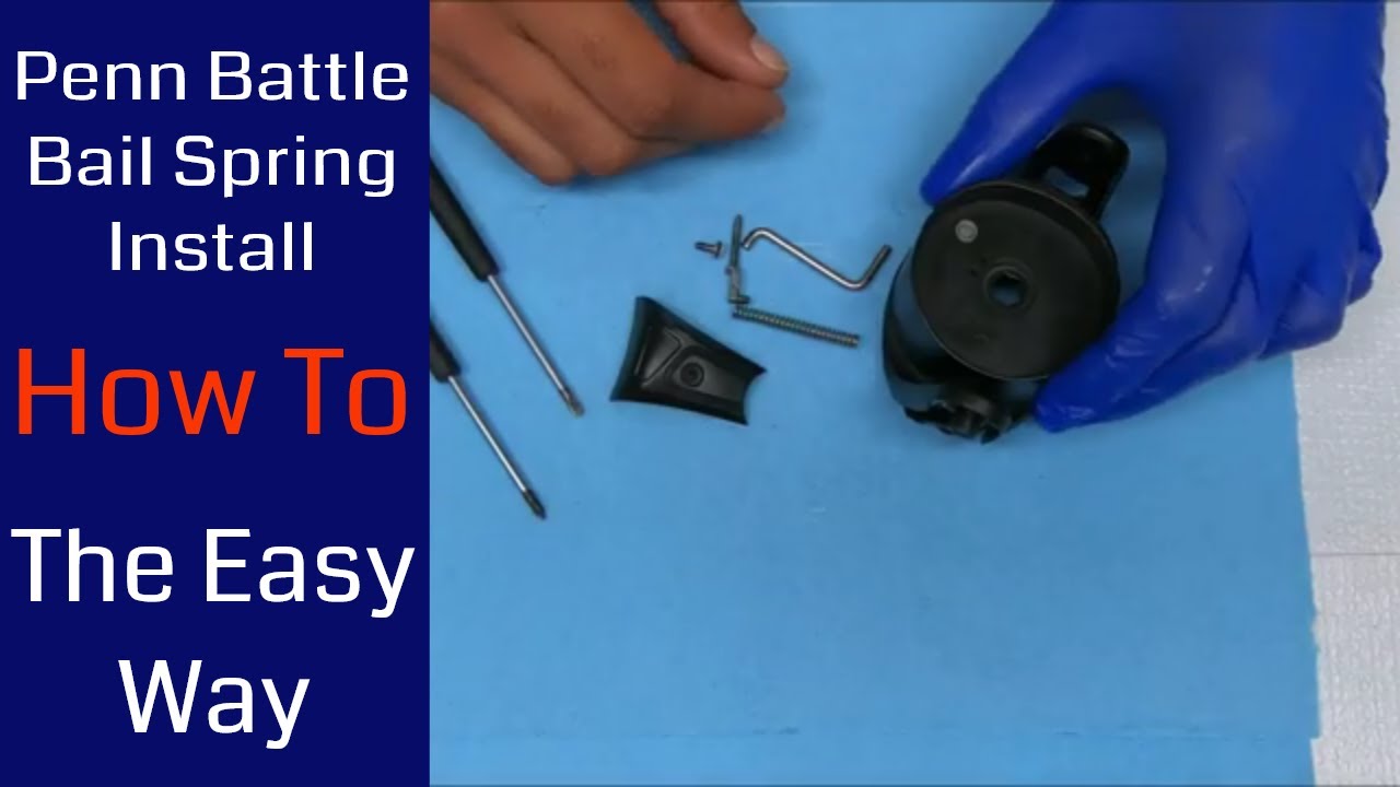 Easy way to install Penn Battle bail spring: Fishing Reel Repair
