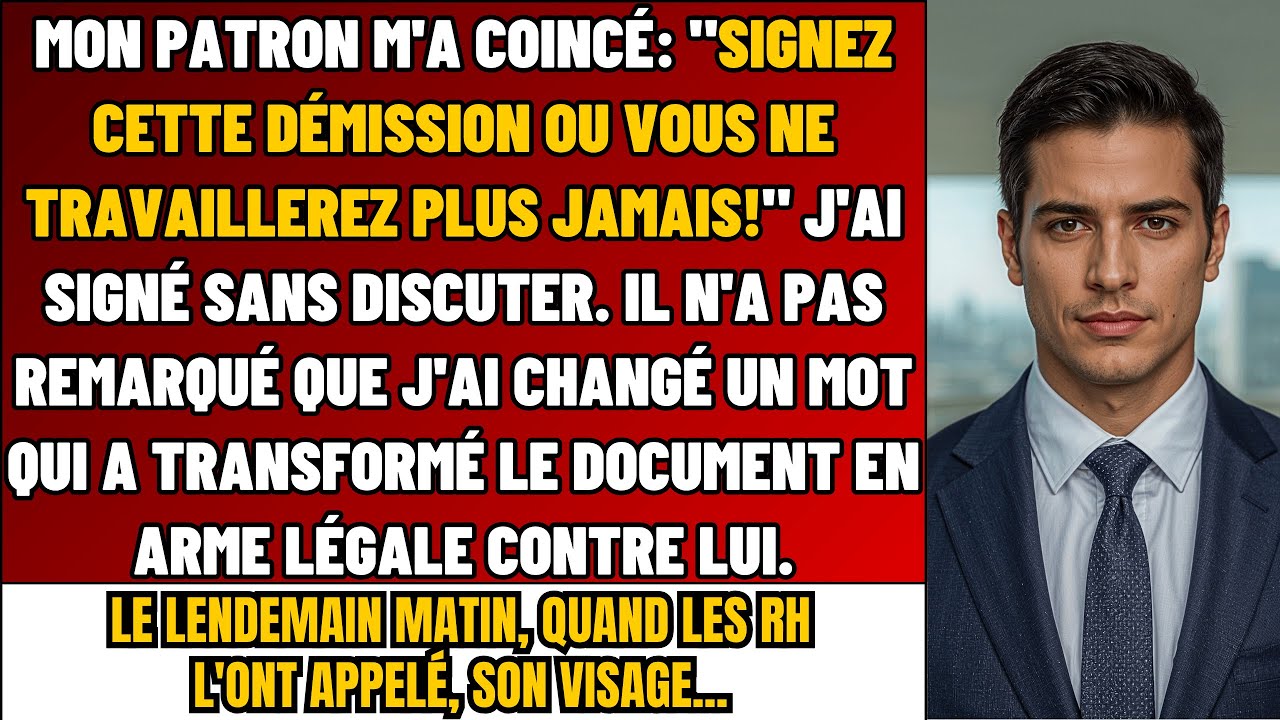 Mon Patron M’A Fait Signer Ma Démission – Ils Ne S’Attendaient Pas À Un Geste Aussi PUISSANT…