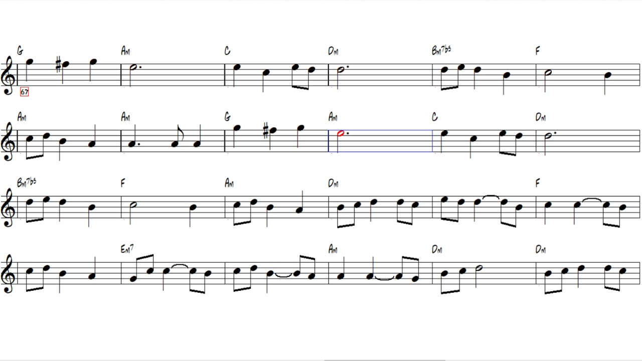 Nota Akor Eşlik - Selvi Boylum Al Yazmalım - C Instruments ( La )